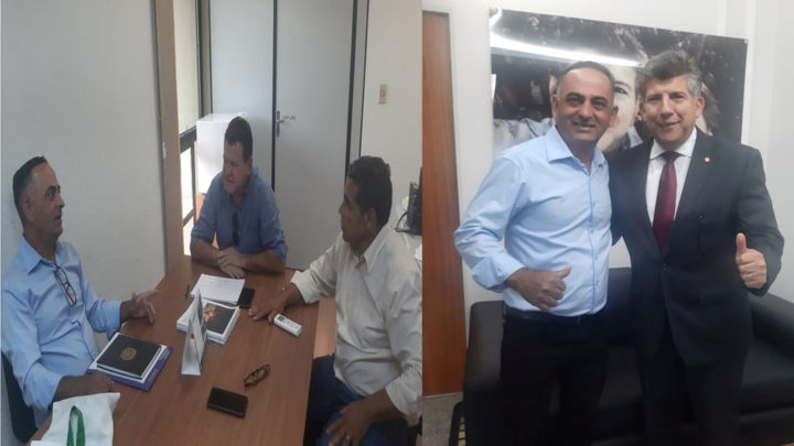 Vereadores Joel Cardoso e Zuza de Itaquirai- MS fazem visita a deputado e secretario em Campo Grande.