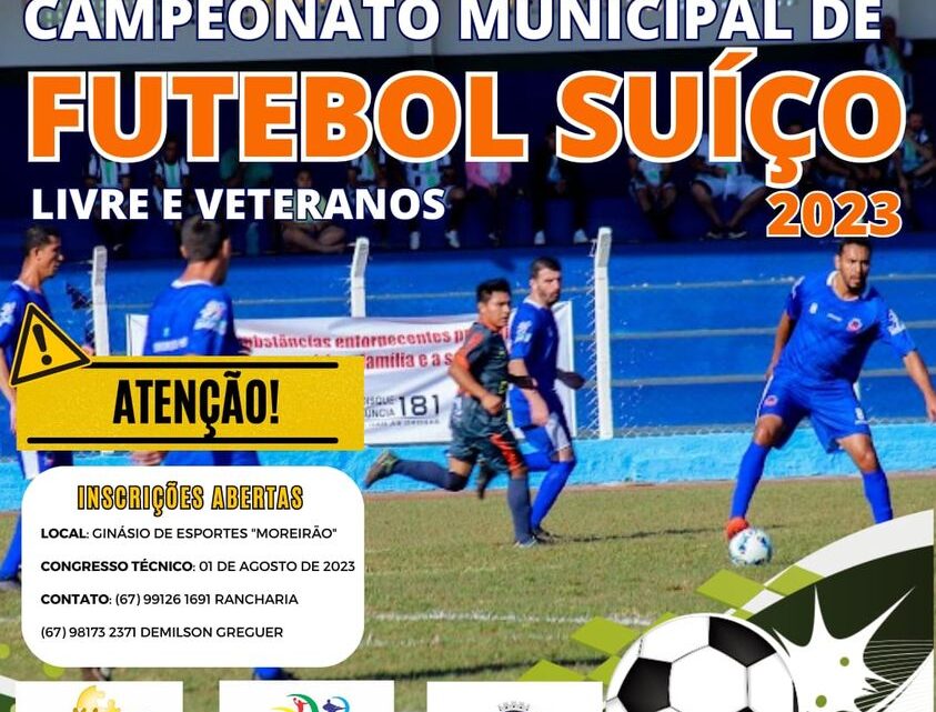 Departamento de Esportes anuncia Campeonato Municipal de Futebol Suíço em Mundo Novo