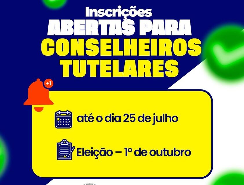 Inscrição para Conselheiro Tutelar está disponível até o dia 25 de julho #semcos