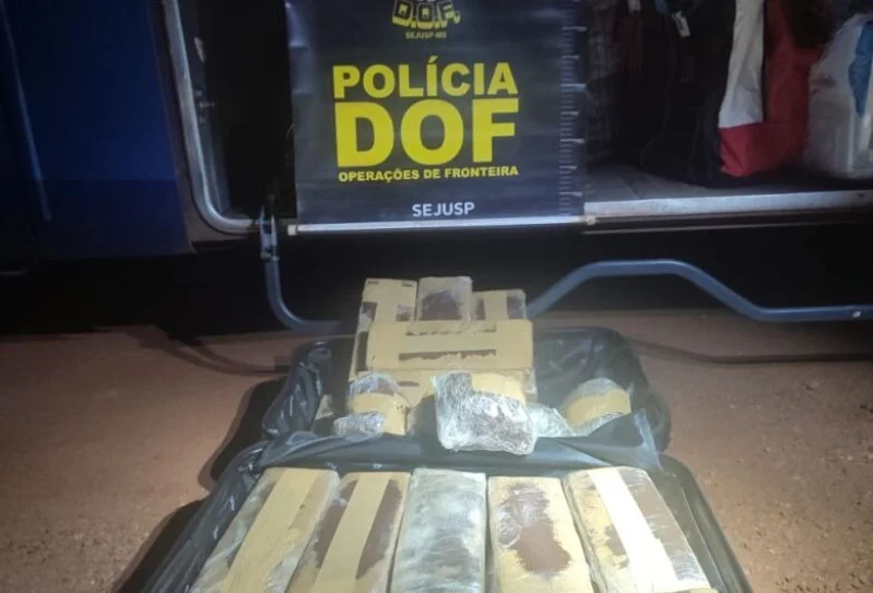 Jovem que seguia com droga para São Paulo é presa pelo DOF em Ponta Porã