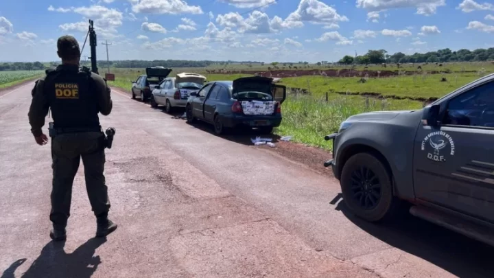 DOF faz apreensão de veículos carregados de contrabando