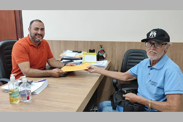 Presidente da Câmara, Paulo Lourenço Recebe o presidente da AMPDF, Jose Furtado Correia