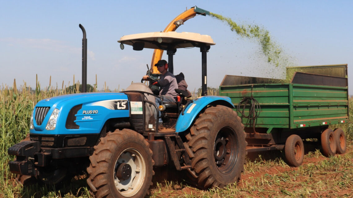 Secretaria de Agricultura realiza trabalho de silagem em propriedade em Mundo Novo