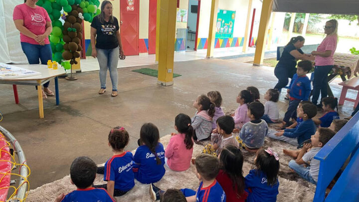 Secretaria de Saúde de Mundo Novo realizou palestra sobre a doença Mão, Pé e Boca no Cei Monteiro Lobato nesta terça-feira