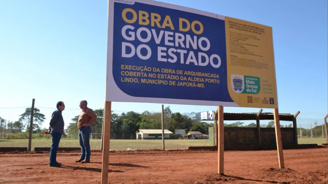 JAPORÃ: obras de arquibancada coberta e iluminação do Estádio da Aldeia Porto Lindo são iniciadas