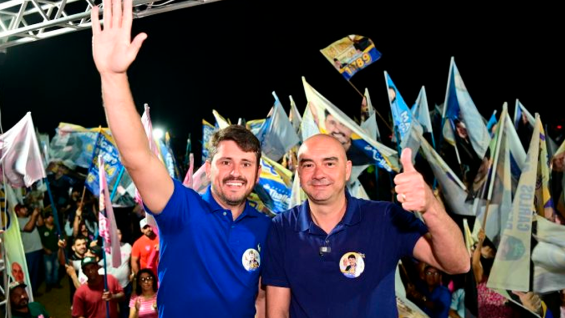 ITAQUIRAÍ – Thalles lidera com 76,33% de intenções de votos