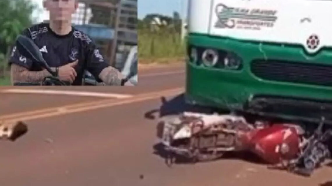 Adolescente morre ao bater moto em ônibus na BR-487 – CREDITO: CAMPO GRANDE NEWS