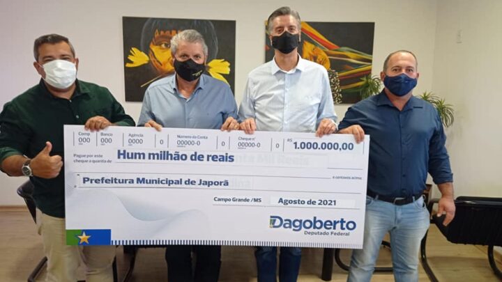 Deputado Dagoberto destina R$ 1 milhão para Japorã