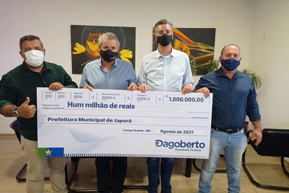 Deputado Dagoberto destina R$ 1 milhão para Japorã
