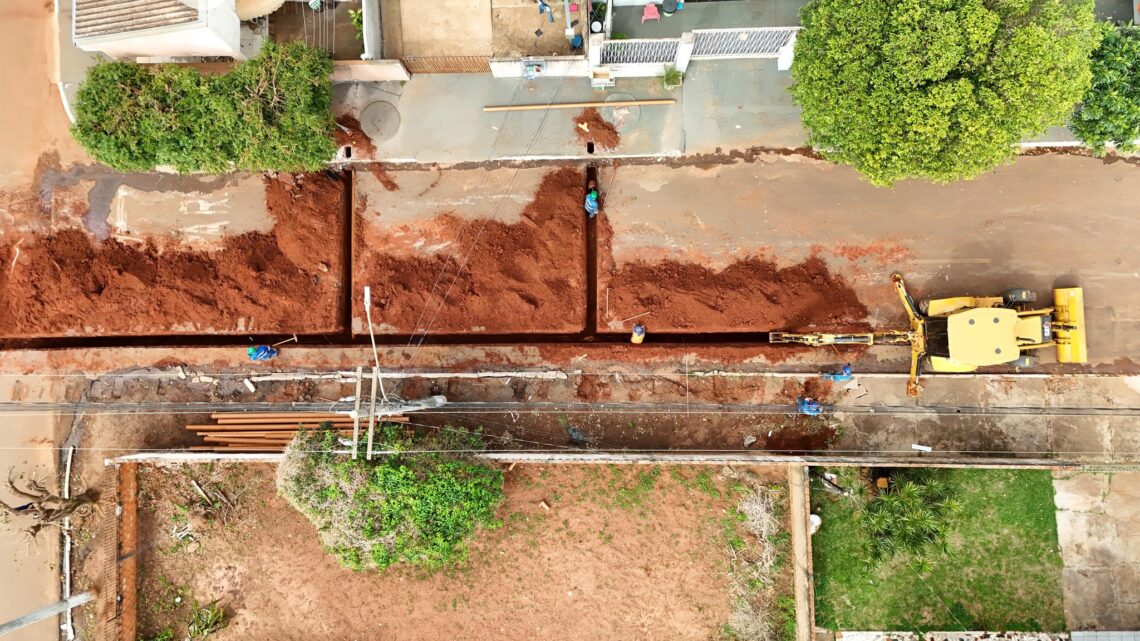 Itaquiraí já tem 80% das obras de esgoto concluídas; previsão de término é ainda esse ano
