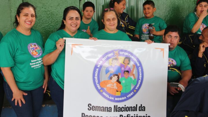Abertura da Semana Nacional da Pessoa com Deficiência Intelectual ou Múltipla aconteceu com caminhada em Mundo Novo