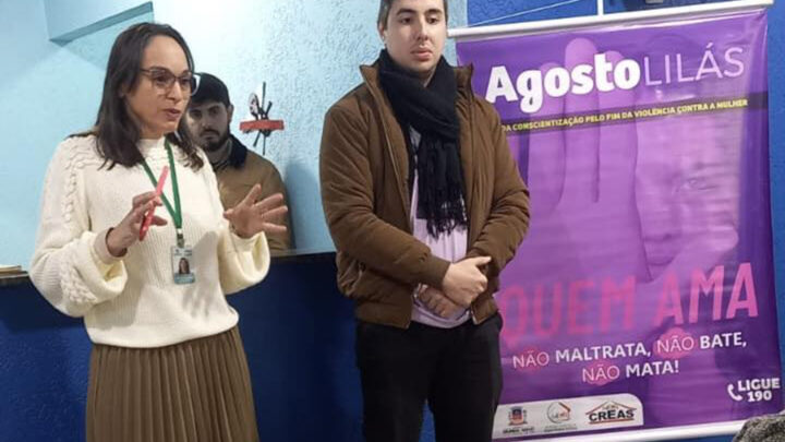 CREAS de Mundo Novo realizou orientação sobre o Agosto Lilás no Posto de Saúde Fleck