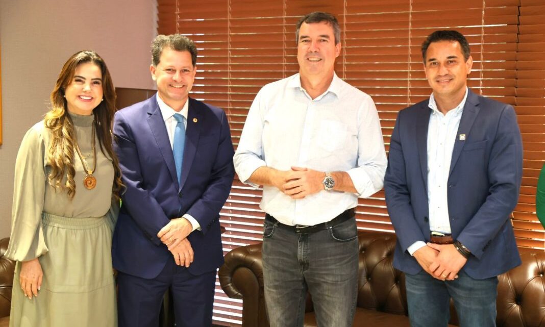 Prefeito Rodrigo Sacuno faz pedidos para Naviraí em audiência com governador Riedel