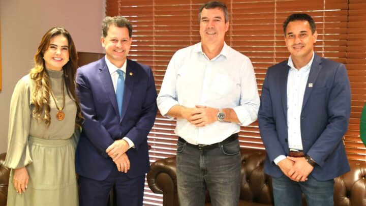 Prefeito Rodrigo Sacuno faz pedidos para Naviraí em audiência com governador Riedel