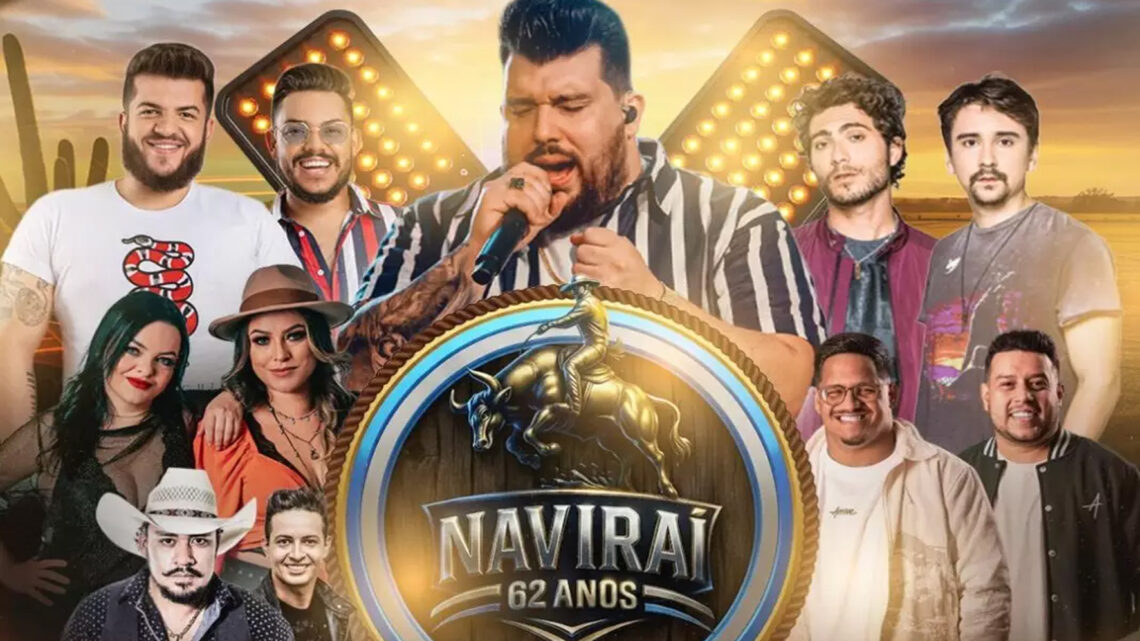 Naviraí divulga Ícaro e Gilmar + Panda, Bruninho e Davi e outras atrações no aniversário de 62 anos do município